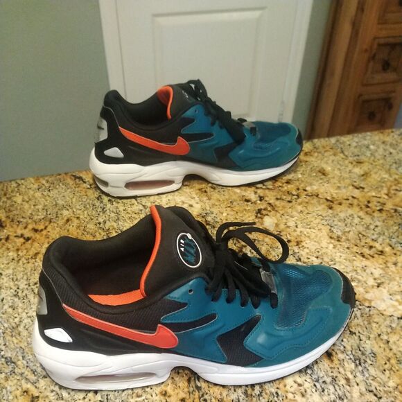 Nike Air Max 2 Light Habanero Red Teal Mens Casual Running Shoes AO1741-004 SZ 9 - Picture 1 of 12